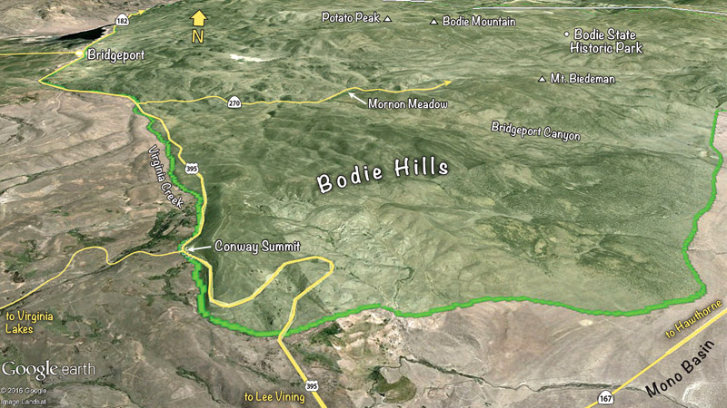 Bodie Hills from the southwest