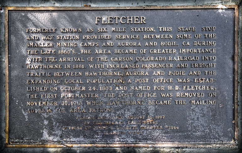 Plaque at Fletcher