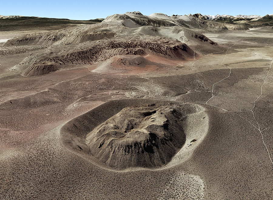 Panum Crater in Google Earth